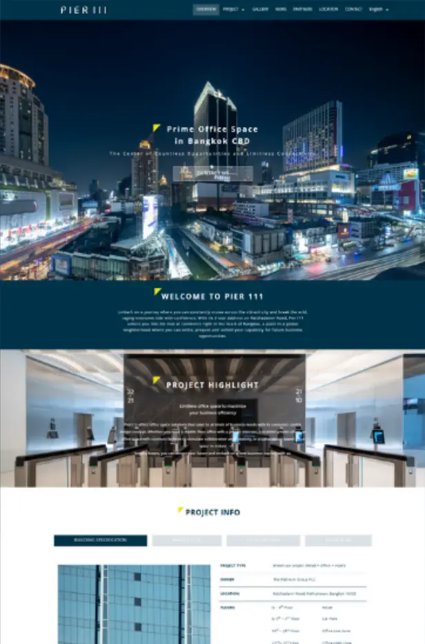 Pier 111 website screenshot