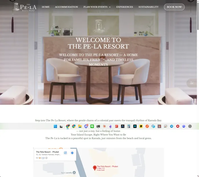 The Pela website screenshot
