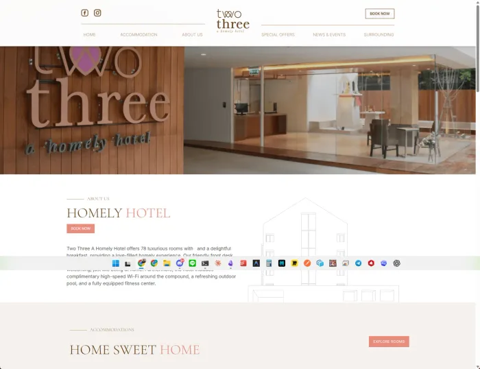 Two Three website screenshot